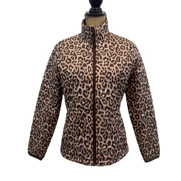 Lands End Animal Print Mob Wife Primaloft Quilted Jacket Size XS - Picture 8 of 11